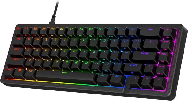 HYPERX ORIGENES 2 65 - TECLADO PARA JUEGOS, PC, CARCASA INTERCAMBIABLE, INTERRUPTORES HOTSWAP, - 1