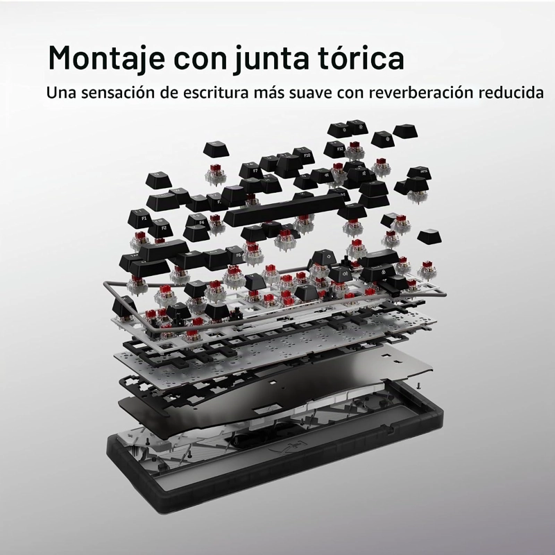 HYPERX ORIGENES 2 65 - TECLADO PARA JUEGOS, PC, CARCASA INTERCAMBIABLE, INTERRUPTORES HOTSWAP, - 4