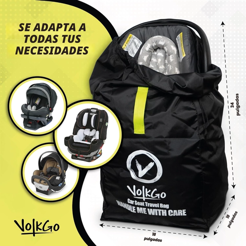 BOLSA DE VIAJE PARA ASIENTO DE COCHE PARA AVION CON CORREAS ACOLCHADAS DE MOCHILA PARA EL HOMBRO, - 2