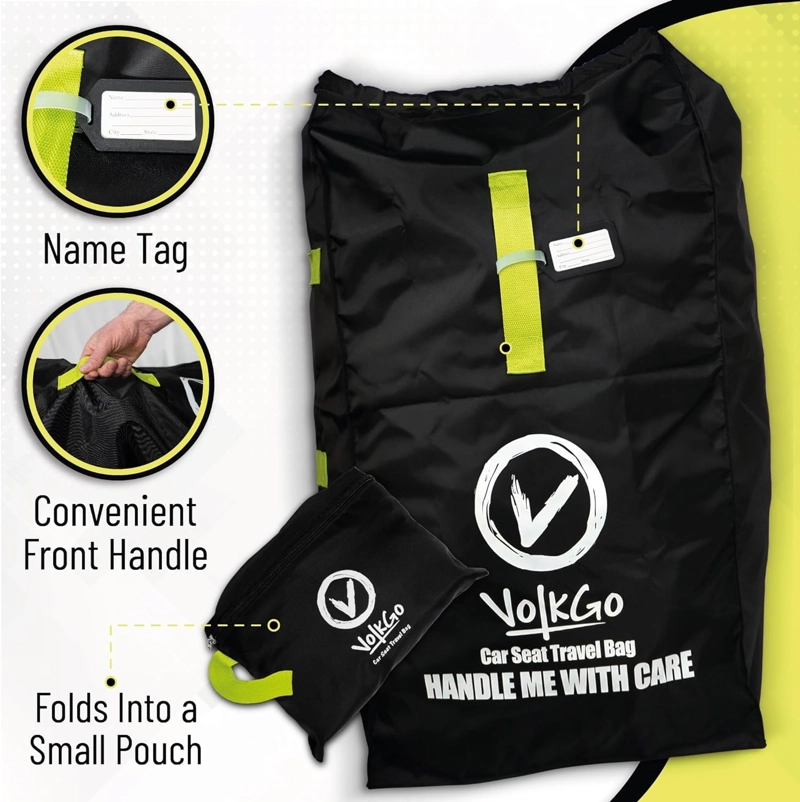 BOLSA DE VIAJE PARA ASIENTO DE COCHE PARA AVION CON CORREAS ACOLCHADAS DE MOCHILA PARA EL HOMBRO, - 3