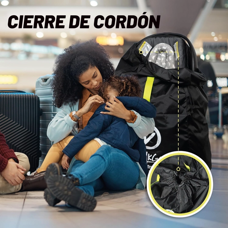 BOLSA DE VIAJE PARA ASIENTO DE COCHE PARA AVION CON CORREAS ACOLCHADAS DE MOCHILA PARA EL HOMBRO, - 4