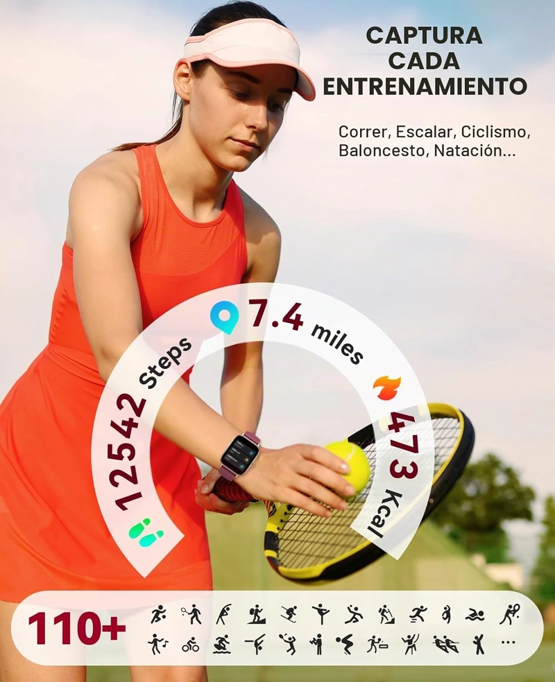RELOJ INTELIGENTE PARA MUJERES Y HOMBRES, CONTADOR DE ACTIVIDAD, RELOJ INTELIGENTE 2025 IP68 - 3