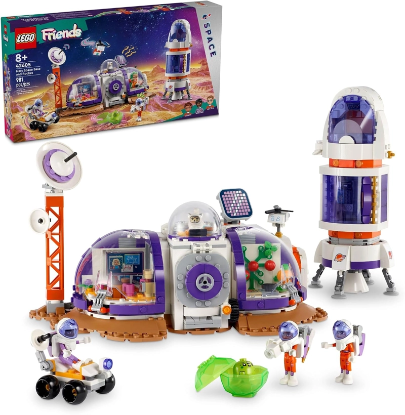LEGO FRIENDS BASE ESPACIAL EN MARTE Y KIT DE MAQUILLAJE SET DE COHETE, JUGUETE CIENTIFICO - 1