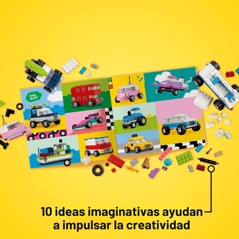 LEGO VEHICULOS CREATIVOS CLASICOS, KIT DE MAQUILLAJE DE CONSTRUCCION DE LADRILLOS COLORIDOS - 5