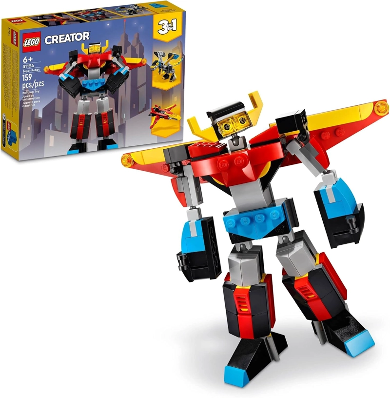 LEGO CREATOR 31124 - KIT DE MAQUILLAJE DE CONSTRUCCION DE SUPER ROBOT 3 EN 1, LOS NIÑOS PUEDEN - 1