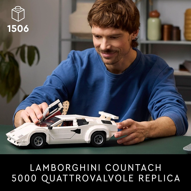 LEGO ICONS LAMBORGHINI COUNTACH 5000 QUATTROVALVOLE KIT DE MAQUILLAJE DE MODELO DE AUTO - JUEGO - 2