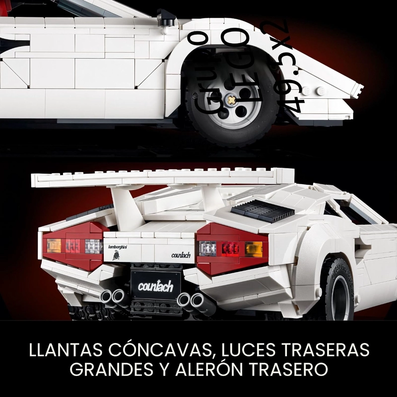 LEGO ICONS LAMBORGHINI COUNTACH 5000 QUATTROVALVOLE KIT DE MAQUILLAJE DE MODELO DE AUTO - JUEGO - 3