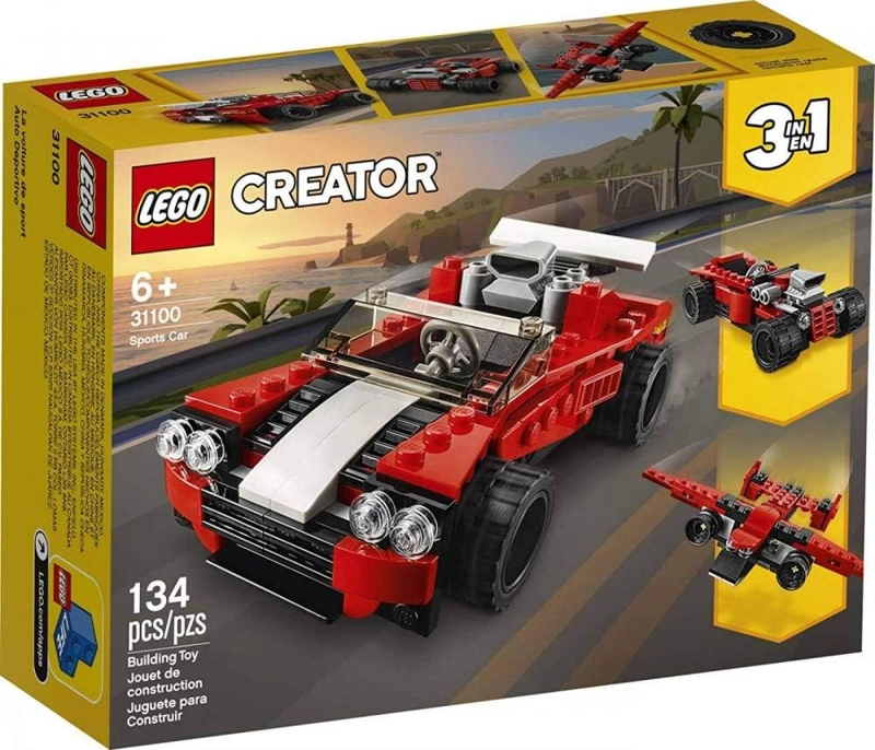 LEGO CREATOR - COCHE DEPORTIVO DE JUGUETE 31100, 3 EN 1 134 PIEZAS - 1