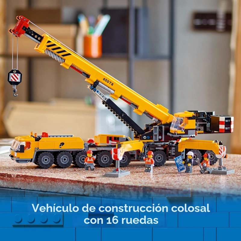 LEGO CITY GRUA DE CONSTRUCCION MOVIL AMARILLA - JUGUETES DE CONSTRUCCION PARA NIÑOS Y NIÑAS, EDADES - 2