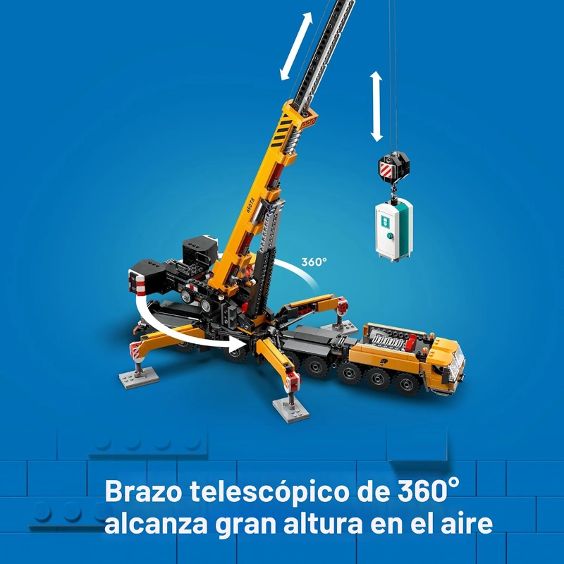 LEGO CITY GRUA DE CONSTRUCCION MOVIL AMARILLA - JUGUETES DE CONSTRUCCION PARA NIÑOS Y NIÑAS, EDADES - 5