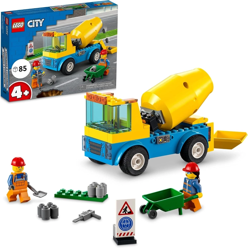 LEGO CITY GREAT VEHICLES 60325 - CAMION MEZCLADOR DE CEMENTO PARA NIÑOS EN EDAD PREESCOLAR, NIÑOS - 1