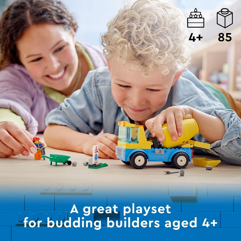LEGO CITY GREAT VEHICLES 60325 - CAMION MEZCLADOR DE CEMENTO PARA NIÑOS EN EDAD PREESCOLAR, NIÑOS - 3