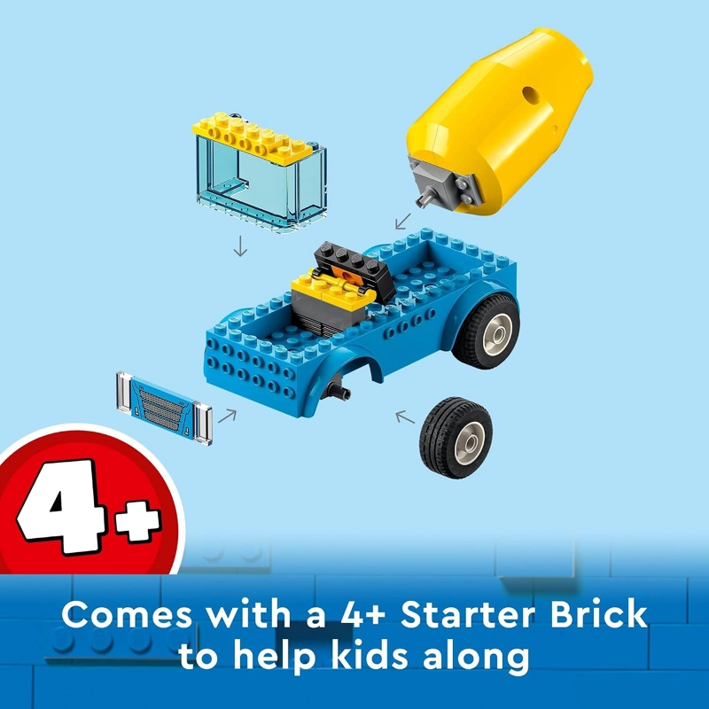 LEGO CITY GREAT VEHICLES 60325 - CAMION MEZCLADOR DE CEMENTO PARA NIÑOS EN EDAD PREESCOLAR, NIÑOS - 6