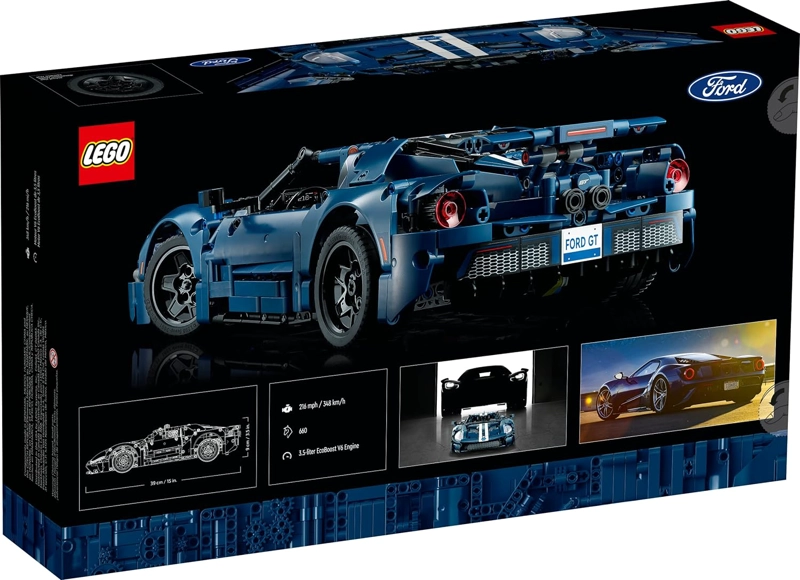 LEGO TECHNIC 2022 FORD GT - JUEGO DE CONSTRUCCION PARA ADULTOS, KIT DE MAQUILLAJE COLECCIONABLE - 3