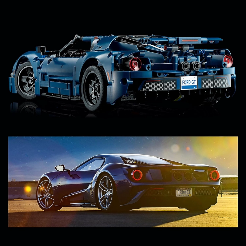 LEGO TECHNIC 2022 FORD GT - JUEGO DE CONSTRUCCION PARA ADULTOS, KIT DE MAQUILLAJE COLECCIONABLE - 4