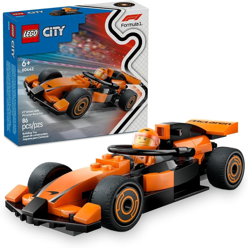 LEGO CITY PILOTO DE F1 CON COCHE DE CARRERAS DE MCLAREN - KIT DE MAQUILLAJE DE CONSTRUCCION - 1
