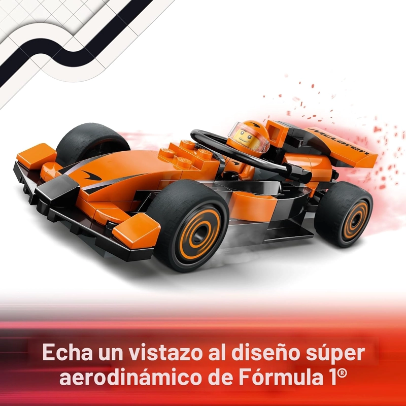 LEGO CITY PILOTO DE F1 CON COCHE DE CARRERAS DE MCLAREN - KIT DE MAQUILLAJE DE CONSTRUCCION - 3