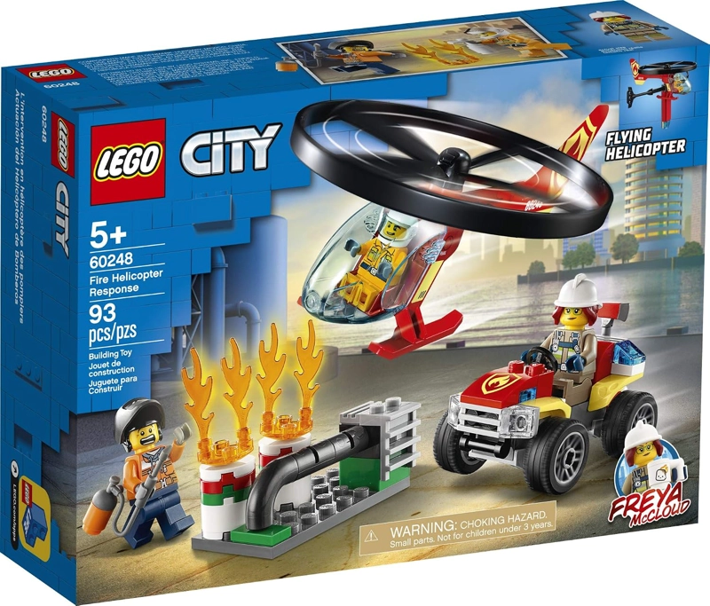 LEGO CITY FIRE HELICOPTER RESPONSE 60248 JUGUETE DE BOMBERO, DIVERTIDO JUEGO DE CONSTRUCCION - 4