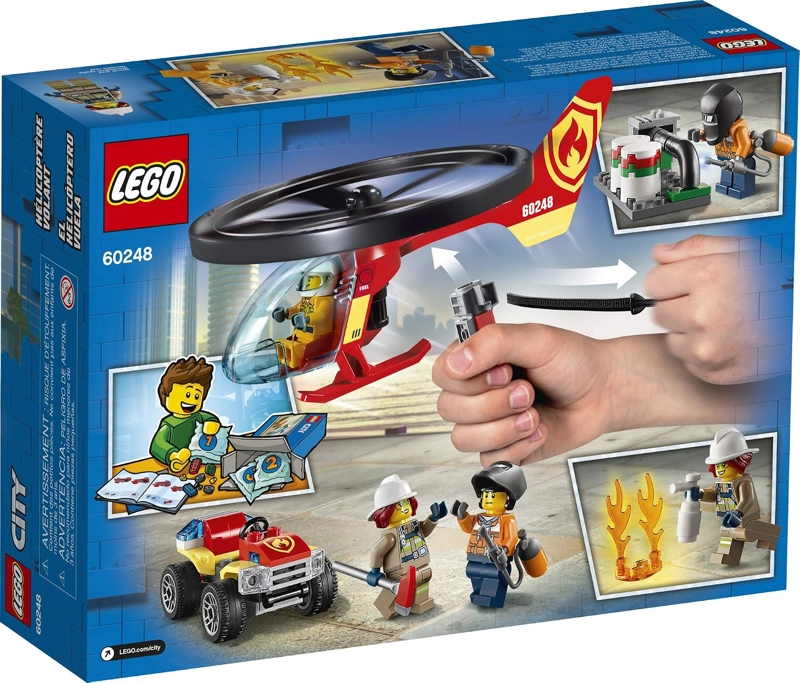 LEGO CITY FIRE HELICOPTER RESPONSE 60248 JUGUETE DE BOMBERO, DIVERTIDO JUEGO DE CONSTRUCCION - 5
