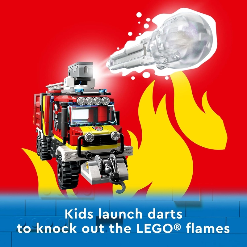 KIT DE MAQUILLAJE SET DE CONSTRUCCION DE CAMION DE MANDO DE BOMBEROS DE LEGO CITY - JUEGO DE CAMION - 5