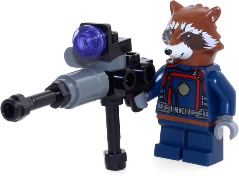 LEGO SUPER HEROES GUARDIANES DE LA GALAXIA VOL. 3 MINIFIGURA - MAPACHE COHETE CON BLASTER - 3