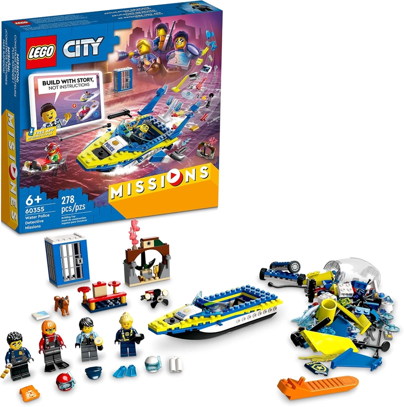 LEGO CITY WATER POLICE DETECTIVE MISSIONS 60355 - JUEGO DE JUGUETES DIGITALES INTERACTIVOS - 1