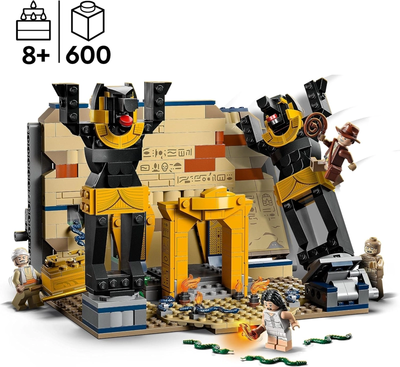 LEGO INDIANA JONES ESCAPE FROM THE TOMB - JUGUETE DE CONSTRUCCION CON TEMPLO Y MOMIA MINI, JUEGO - 3