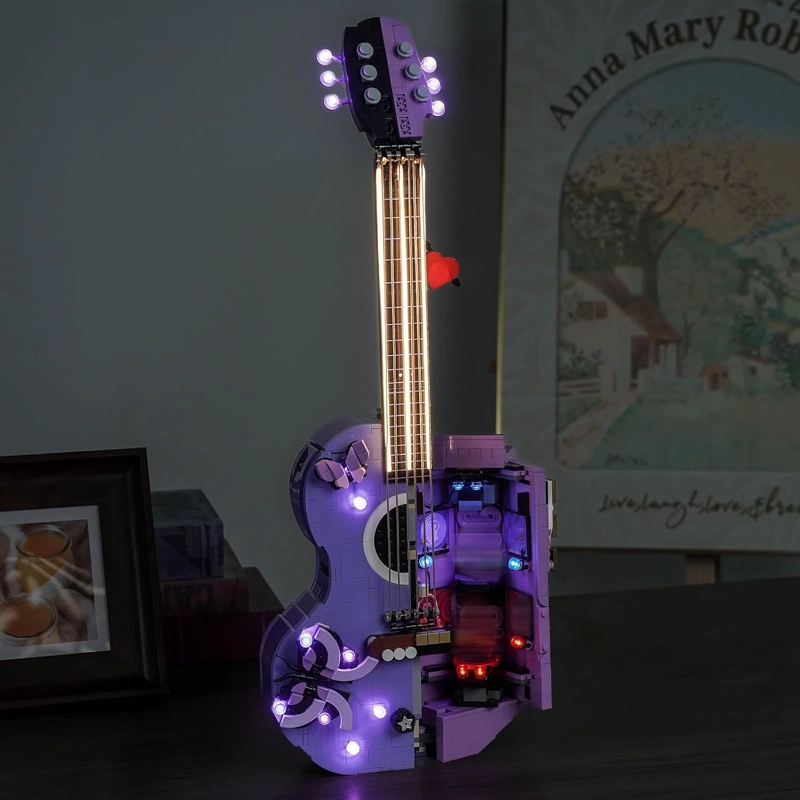 LOCOLEE KIT DE MAQUILLAJE DE LUCES COMPATIBLE CON LA GUITARRA DUAL LEGO OLIVIA RODRIGO - 2