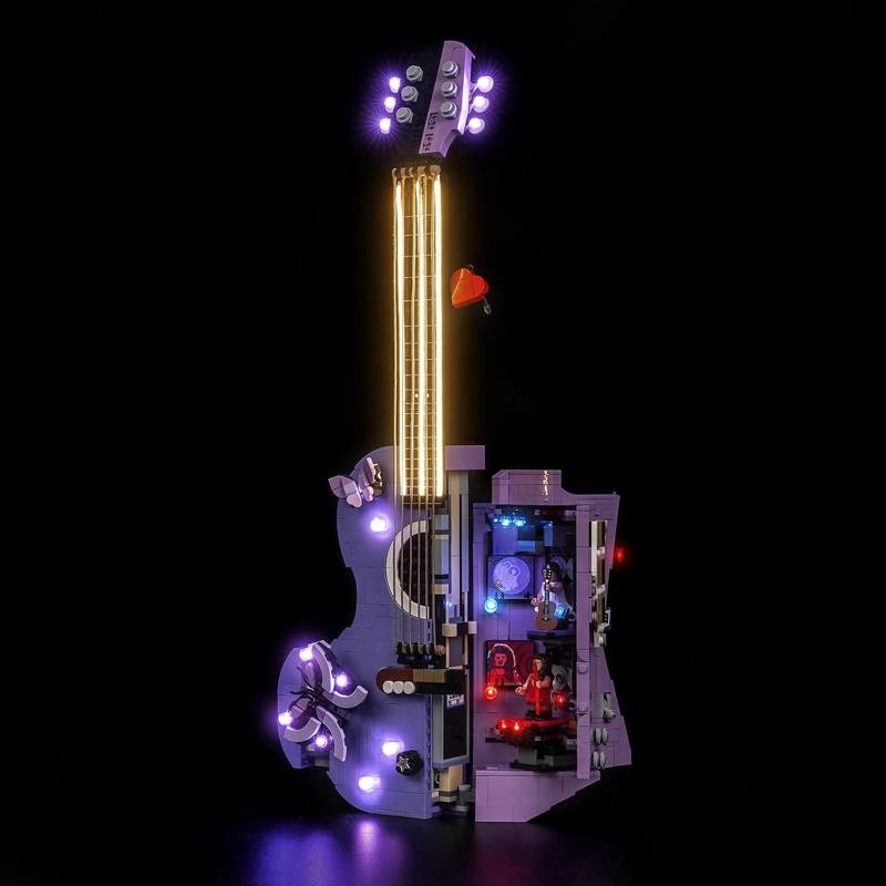 LOCOLEE KIT DE MAQUILLAJE DE LUCES COMPATIBLE CON LA GUITARRA DUAL LEGO OLIVIA RODRIGO - 4