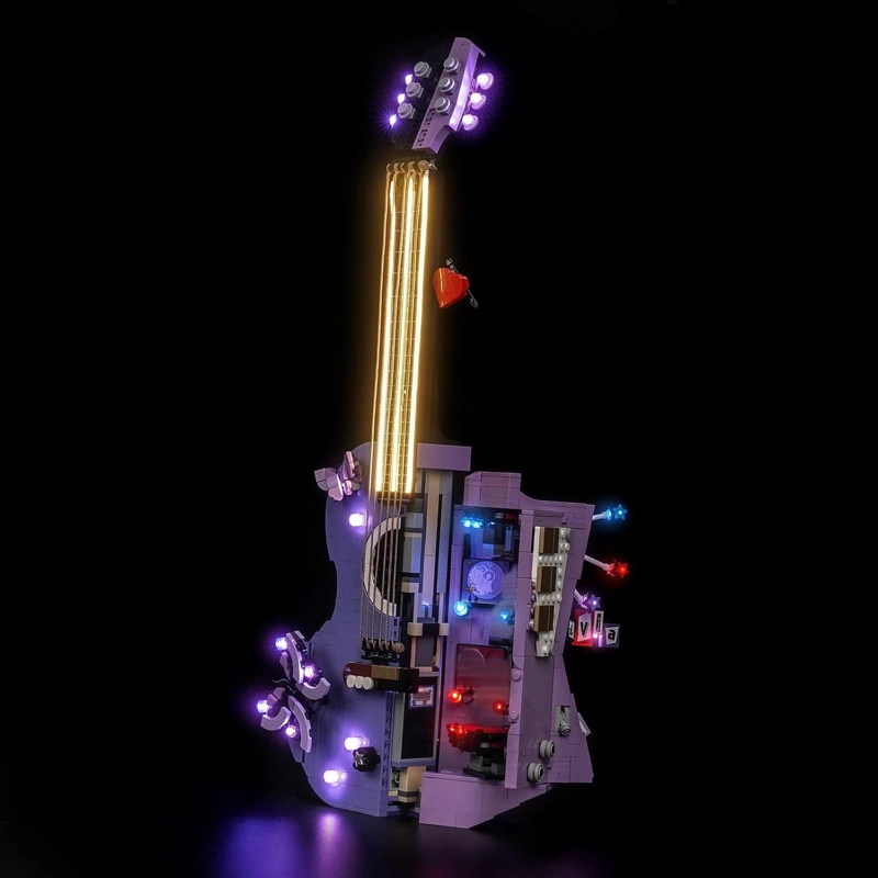 LOCOLEE KIT DE MAQUILLAJE DE LUCES COMPATIBLE CON LA GUITARRA DUAL LEGO OLIVIA RODRIGO - 5