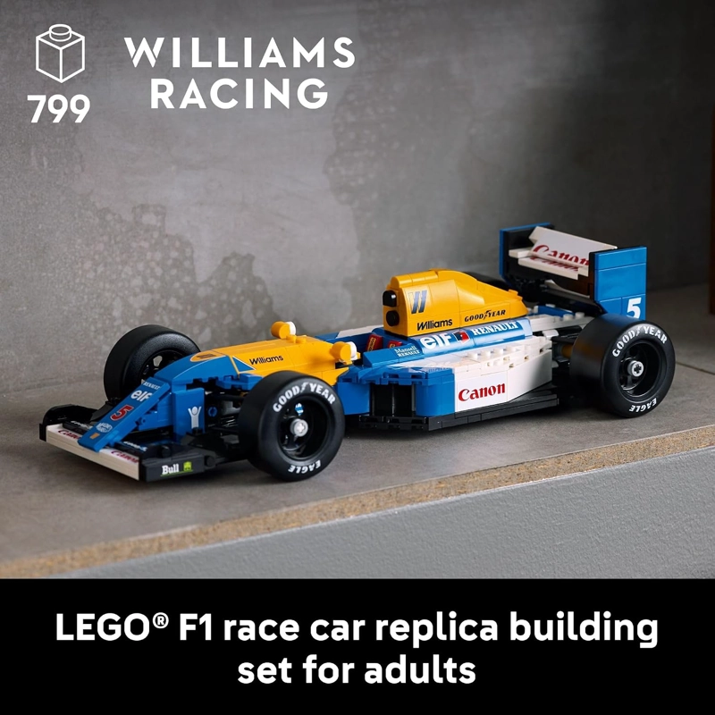 LEGO ICONS WILLIAMS RACING FW14B & NIGEL MANSELL F1 - KIT DE MAQUILLAJE DE CONSTRUCCION - 2
