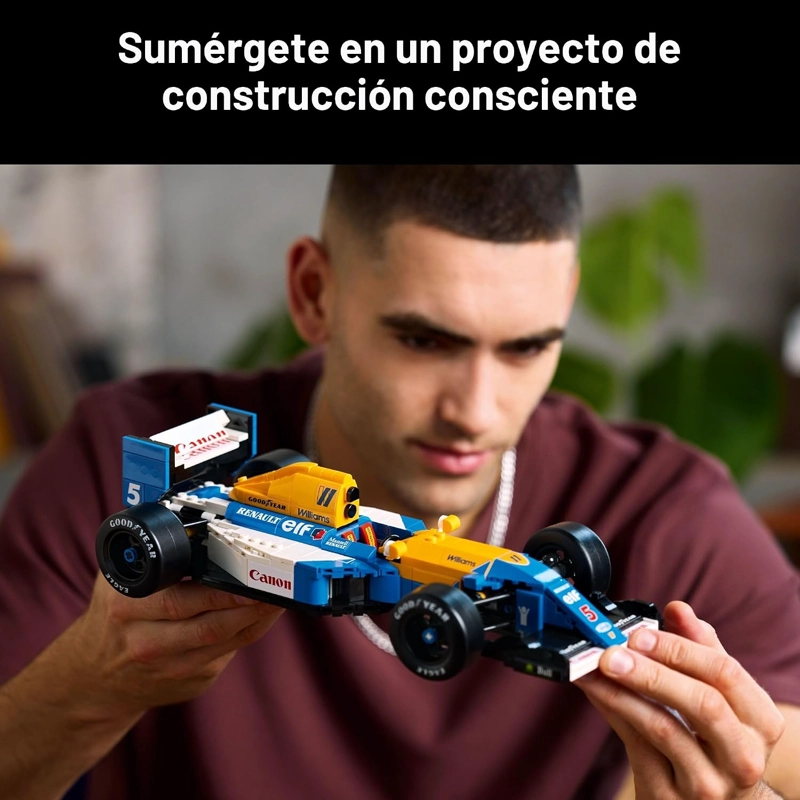 LEGO ICONS WILLIAMS RACING FW14B & NIGEL MANSELL F1 - KIT DE MAQUILLAJE DE CONSTRUCCION - 3