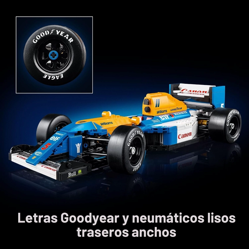 LEGO ICONS WILLIAMS RACING FW14B & NIGEL MANSELL F1 - KIT DE MAQUILLAJE DE CONSTRUCCION - 4