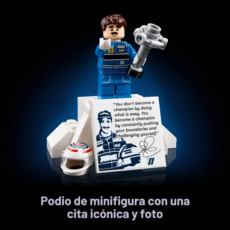 LEGO ICONS WILLIAMS RACING FW14B & NIGEL MANSELL F1 - KIT DE MAQUILLAJE DE CONSTRUCCION - 6