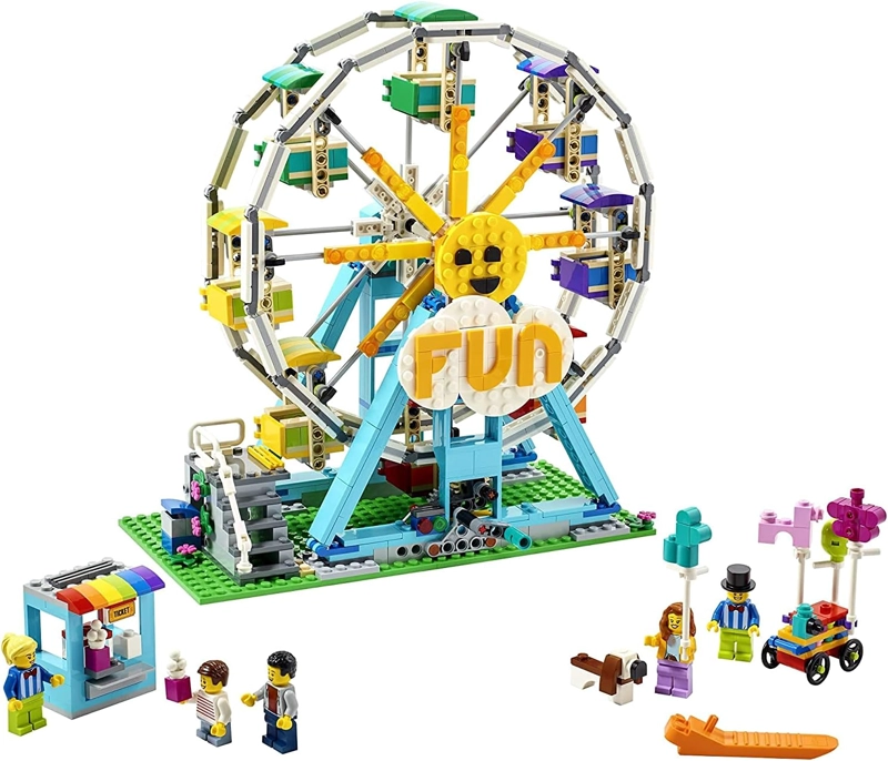 LEGO CREATOR 31119 - RUEDA DE FORTUNA 3 EN 1, KIT DE MAQUILLAJE DE CONSTRUCCION CON PARACHOQUES - 4