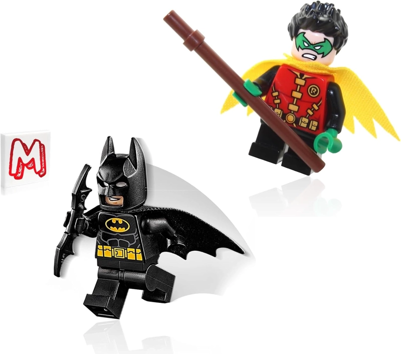 LEGO SUPER HEROES DC BATMAN MINIFIGURE COMBO - BATMAN EN TRAJE NEGRO CON BATCAPE Y BAT-A-RANG - 1