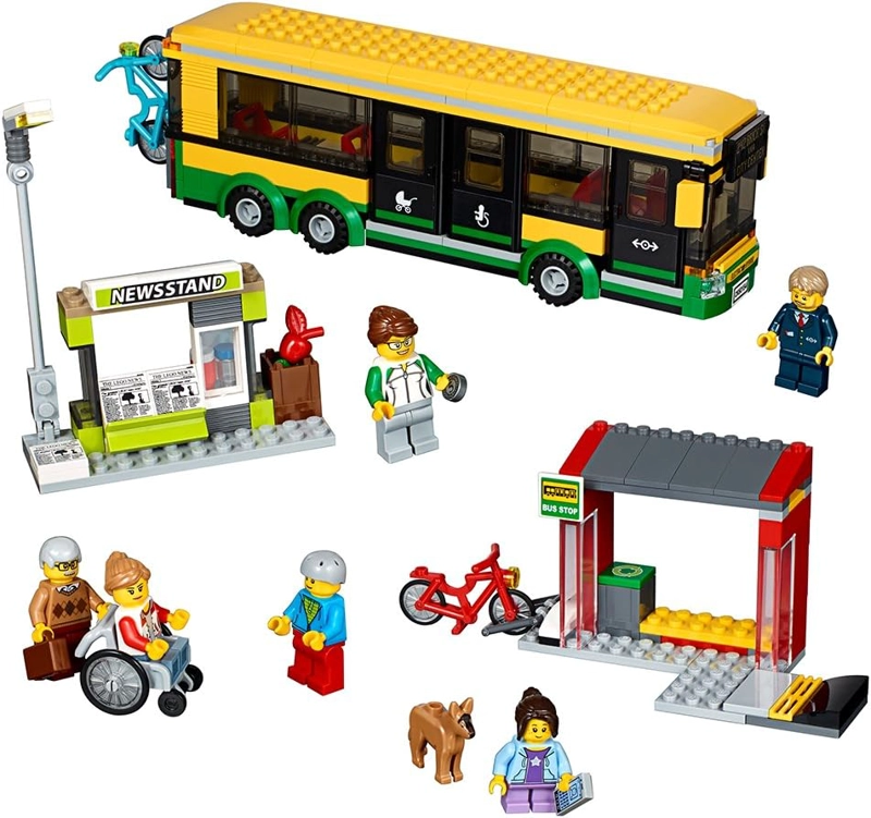 LEGO KIT DE MAQUILLAJE DE CONSTRUCCION DE LA ESTACION DE AUTOBUSES DE LA CIUDAD 60154 337 PIEZAS - 1