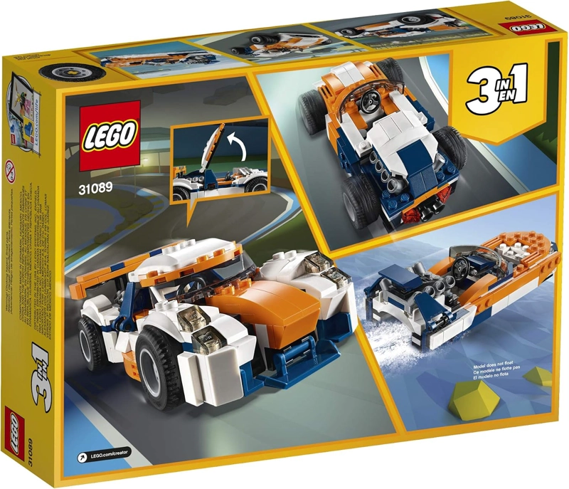 LEGO CREATOR 31089 SUNSET TRACK RACER 31089 - KIT DE MAQUILLAJE DE CONSTRUCCION 221 PIEZAS - 6