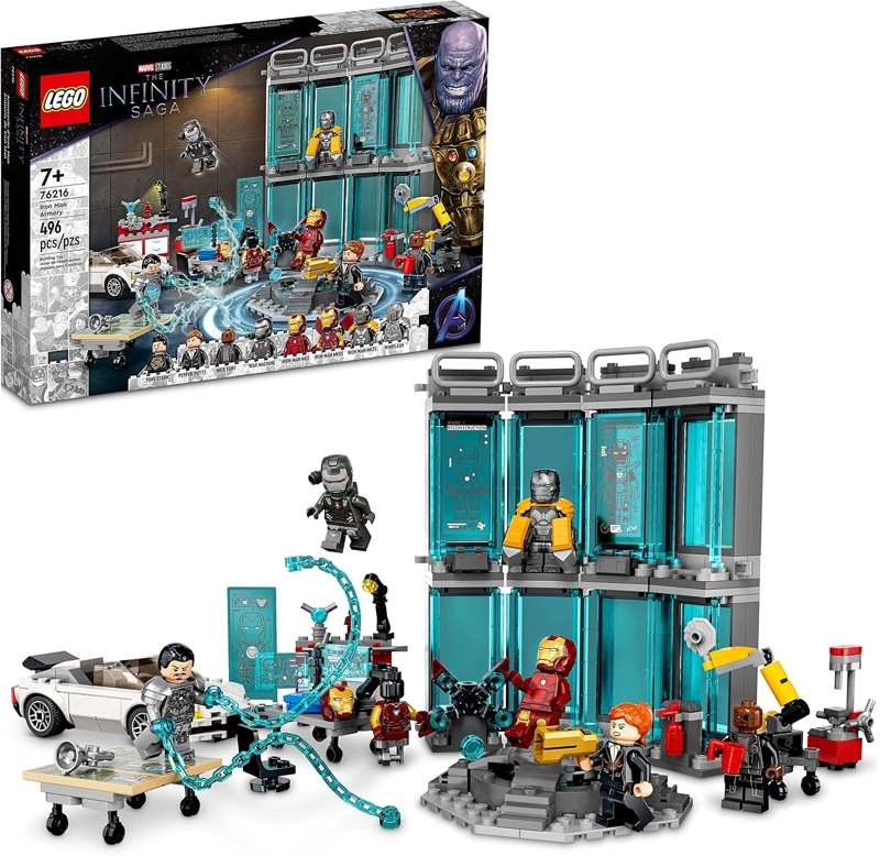LEGO MARVEL IRON MAN ARMORY TOY BUILDING KIT DE MAQUILLAJE SET 76216, REGALO DE LOS VENGADORES - 1