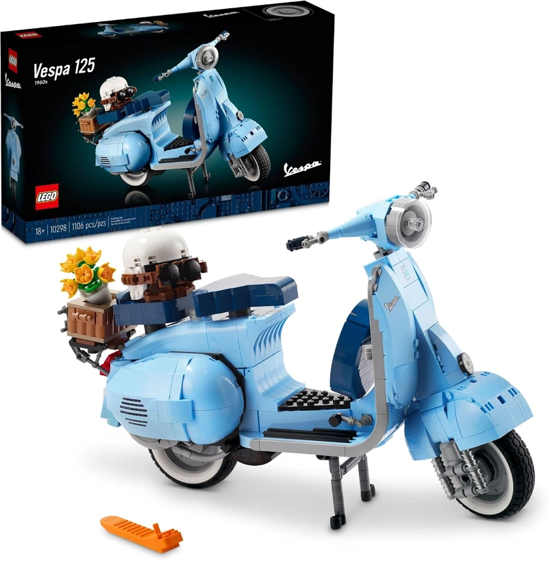 LEGO ICONS VESPA 125 - KIT DE MAQUILLAJE DE CONSTRUCCION DE MODELOS DE SCOOTER 10298, MODELO - 1