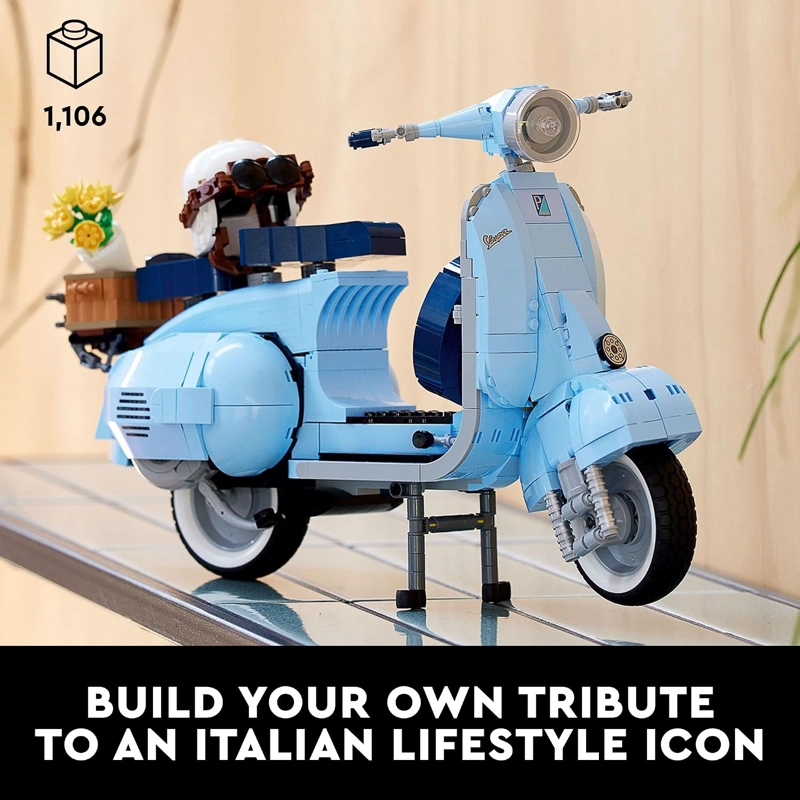 LEGO ICONS VESPA 125 - KIT DE MAQUILLAJE DE CONSTRUCCION DE MODELOS DE SCOOTER 10298, MODELO - 2