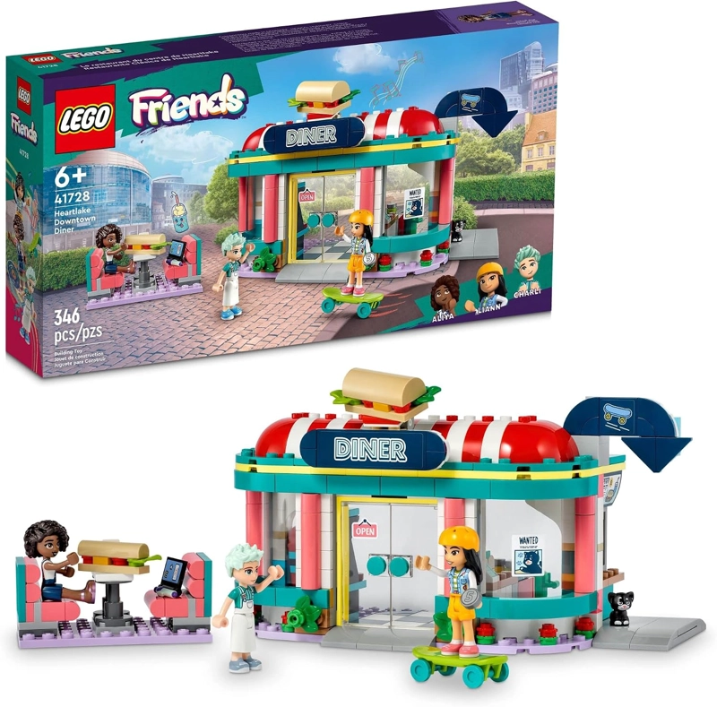 LEGO FRIENDS HEARTLAKE DOWNTOWN DINER, JUGUETE DE CONSTRUCCION JUEGO DE SIMULACION DE RESTAURANTE - 1