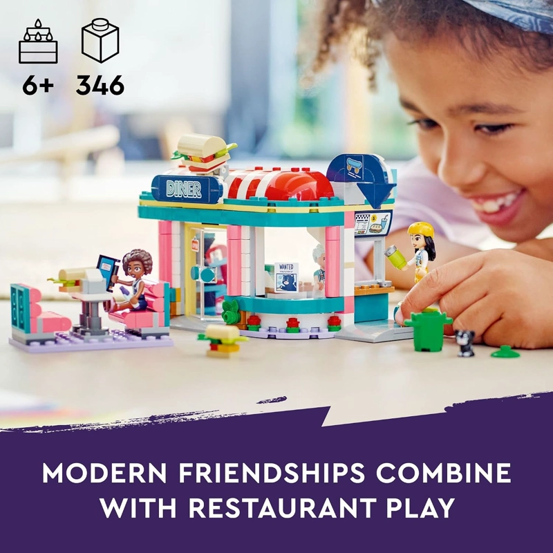 LEGO FRIENDS HEARTLAKE DOWNTOWN DINER, JUGUETE DE CONSTRUCCION JUEGO DE SIMULACION DE RESTAURANTE - 2