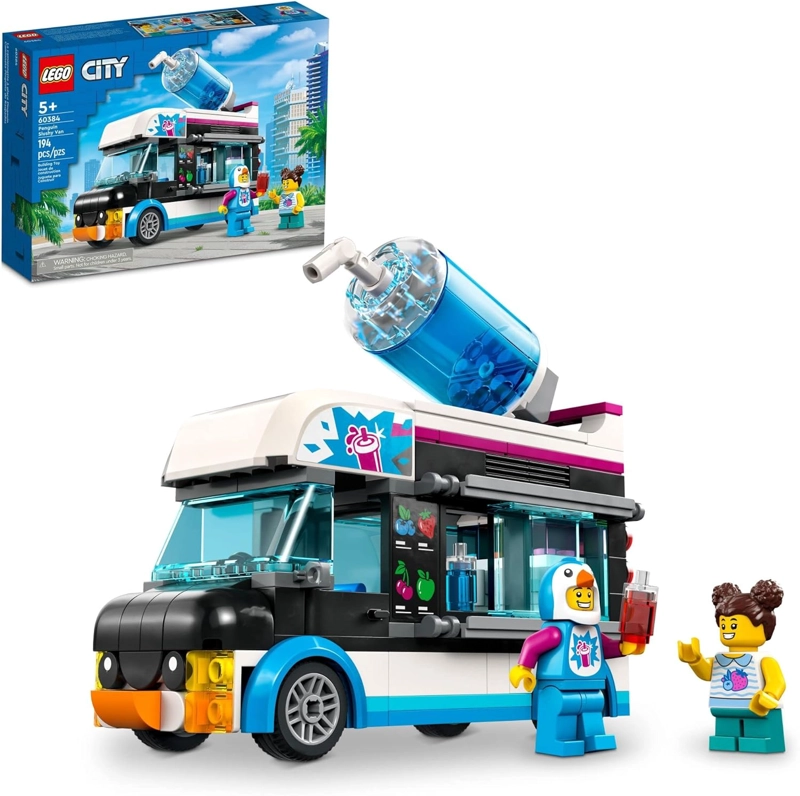 LEGO CITY PENGUIN SLUSHY VAN JUGUETE DE CONSTRUCCION CON UN CAMION Y UNA MINIFIGURA DISFRAZADA, - 1