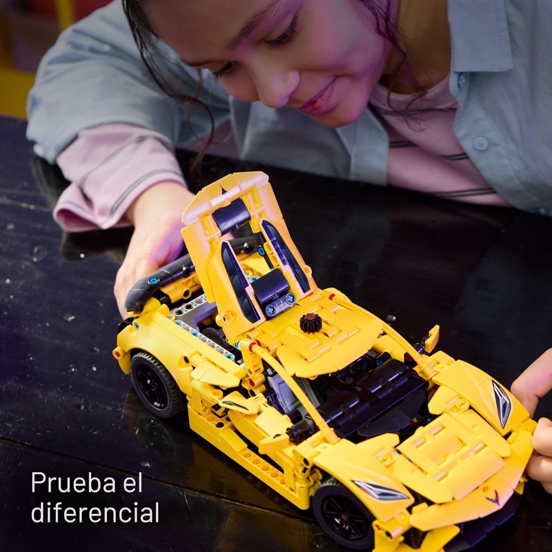 LEGO TECHNIC CHEVROLET CORVETTE STINGRAY - JUEGO DE CONSTRUCCION DE JUGUETE DE AUTO PARA NIÑOS, - 2