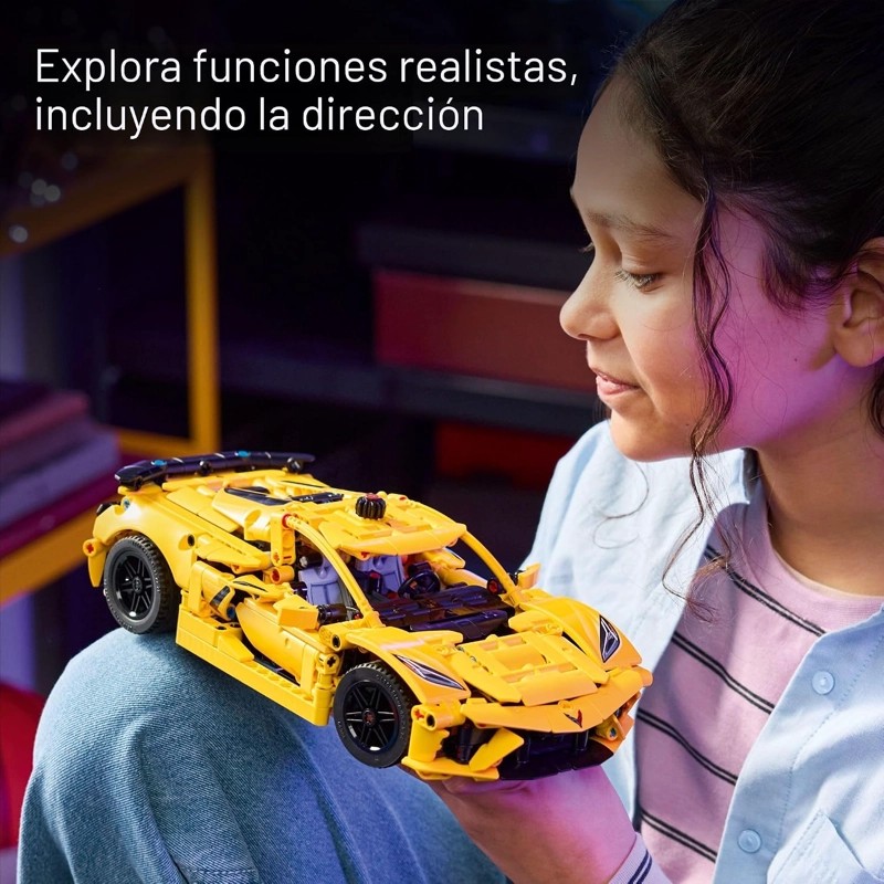 LEGO TECHNIC CHEVROLET CORVETTE STINGRAY - JUEGO DE CONSTRUCCION DE JUGUETE DE AUTO PARA NIÑOS, - 6