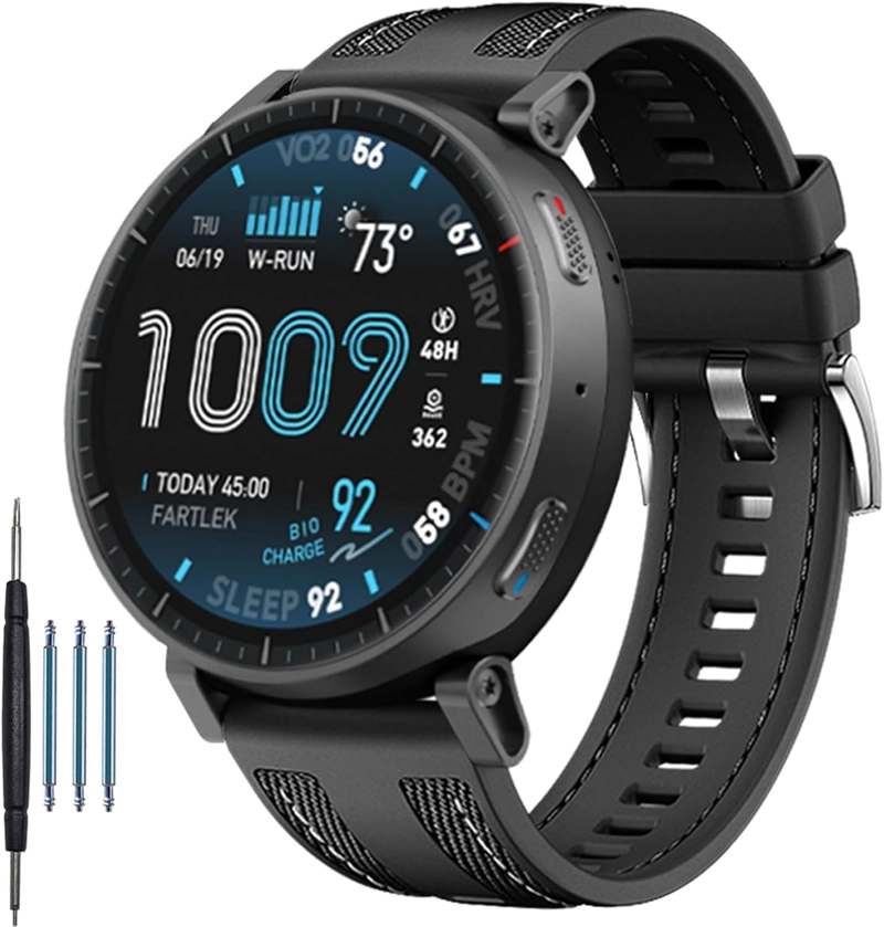 CORREA DE SILICONA DEPORTIVA PARA RELOJ INTELIGENTE SAMSUNG/GARMIN/HUAWEI, CORREA DE REPUESTO - 1