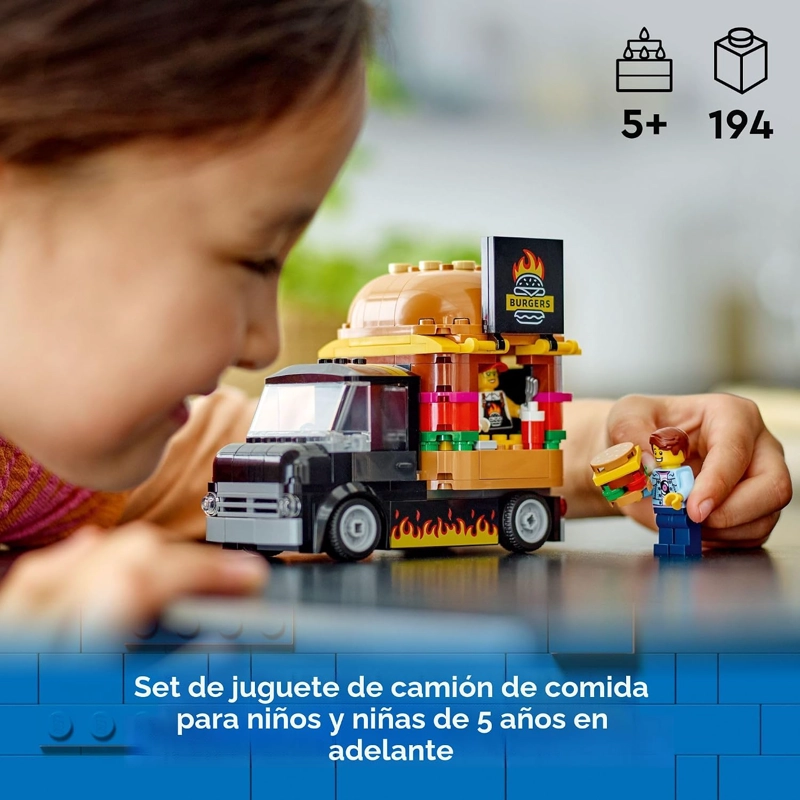 LEGO CITY CAMION DE HAMBURGUESAS - JUEGO DE CONSTRUCCION DE JUGUETES, REGALO DIVERTIDO PARA NIÑOS - 2