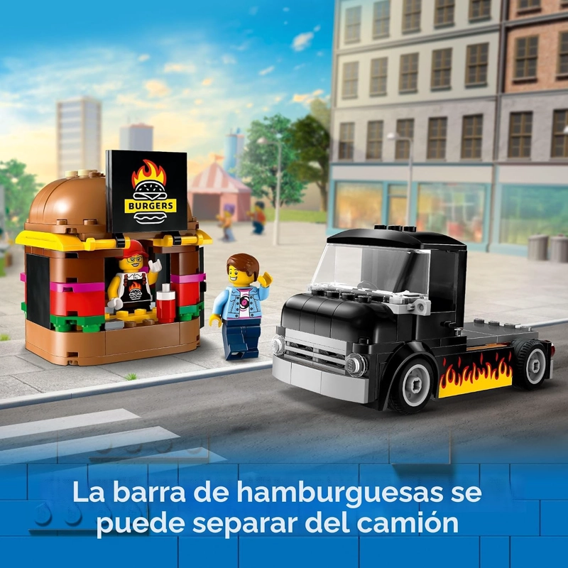 LEGO CITY CAMION DE HAMBURGUESAS - JUEGO DE CONSTRUCCION DE JUGUETES, REGALO DIVERTIDO PARA NIÑOS - 3