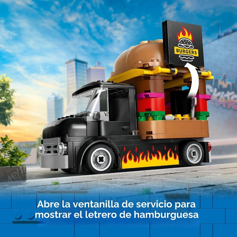 LEGO CITY CAMION DE HAMBURGUESAS - JUEGO DE CONSTRUCCION DE JUGUETES, REGALO DIVERTIDO PARA NIÑOS - 4